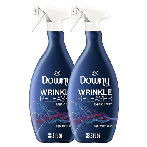 ダウニー Downy リンクル リリーサー プラス ファブリック スプレー 衣料用しわ取りスプレー ライトフレッシュの香り(2本パック) 1リットル（33.8 Fl Oz） 1