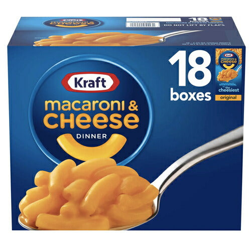 【18箱セット】Kraft Original Macaroni and Cheese Dinner (7.25 oz., 18 pk.) / クラフト オリジナル マカロニ＆チーズ ディナー 206g x 18 1