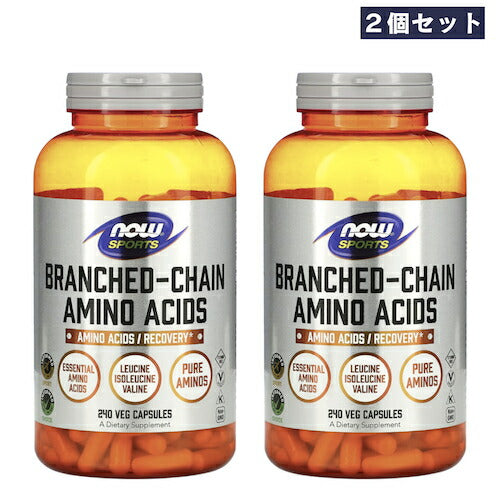 【2個セット】NOW Foods Sports Branched-Chain Amino Acids, 240 Capsules / ナウフーズ スポーツ 分岐鎖アミノ酸(BCAA) 240錠 #0054 1