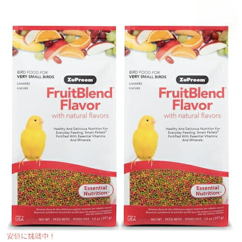 【2個セット】ズプリーム (ZuPreem) フルーツブレンド XS カナリア・フインチ 餌 397g 小鳥の餌 / Fruitblend X-Small Canary/Finch Food, 14-Ounce 1