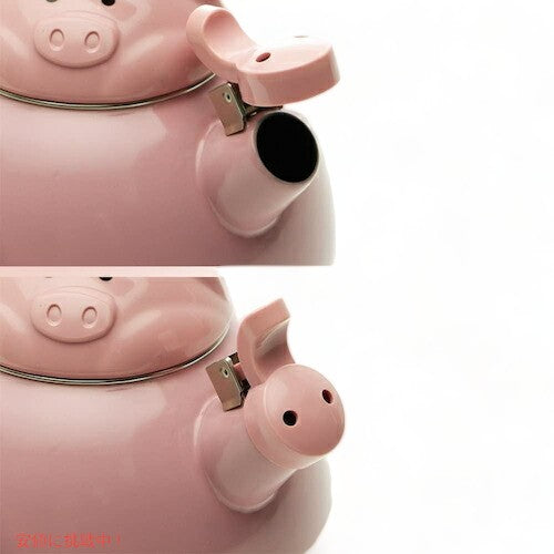 豚のやかん Supreme Housewares 可愛い豚のケトル やかん ピンクのブタのケトル 笛吹きケトル Whistling Tea Kettle 4