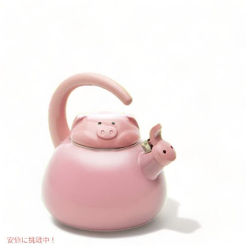 豚のやかん Supreme Housewares 可愛い豚のケトル やかん ピンクのブタのケトル 笛吹きケトル Whistling Tea Kettle 6