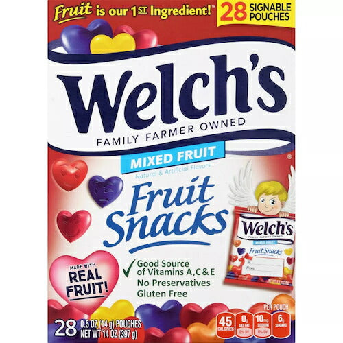 Welch's Valentine's Day Exchange Fruit Snacks 28ct / ウェルチ バレンタイン限定 フルーツスナック バレンタインデー エクスチェンジ 28袋入り 1