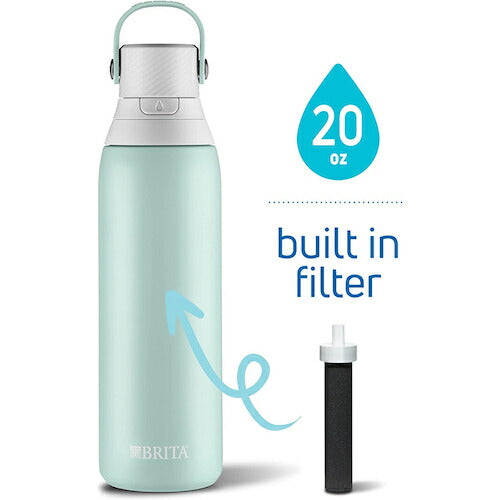 ＜5色から選べます＞浄水フィルター付き 保冷ボトル プレミアム 2重構造 ステンレス スチール  Brita ブリタ ストロー付き 11