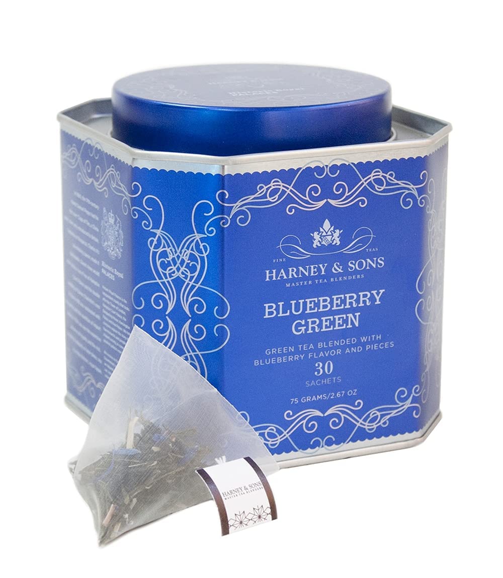 ハーニー＆サンズ Harney & Son's [ブルーベリー グリーンティー] サシェ 30袋  ティーバッグ 75g/2.67oz HRPコレクション 緑茶 ブレンド 2