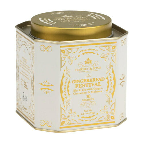 ハーニー＆サンズ Harney & Son's [ジンジャーブレッド フェスティバル] ジンジャー＆シナモン 紅茶 サシェ 30袋  ティーバッグ 75g/2.67oz 7