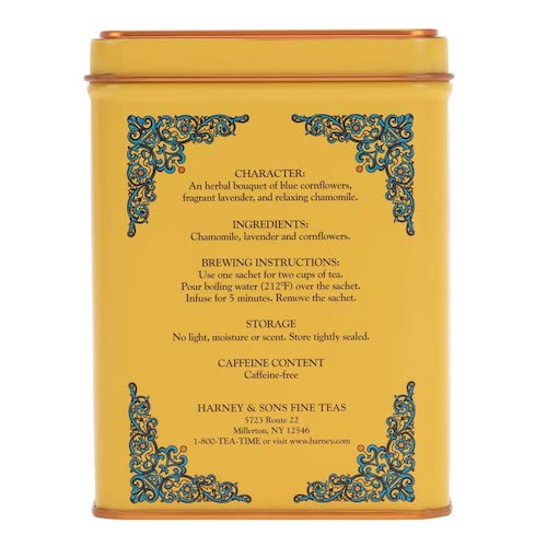 ハーニー＆サンズ Harney & Son's ハーブティー [イエロー＆ブルー] サシェ 20袋入り  ティーバッグ 40g/1.4oz  HTコレクション ノンカフェイン 4