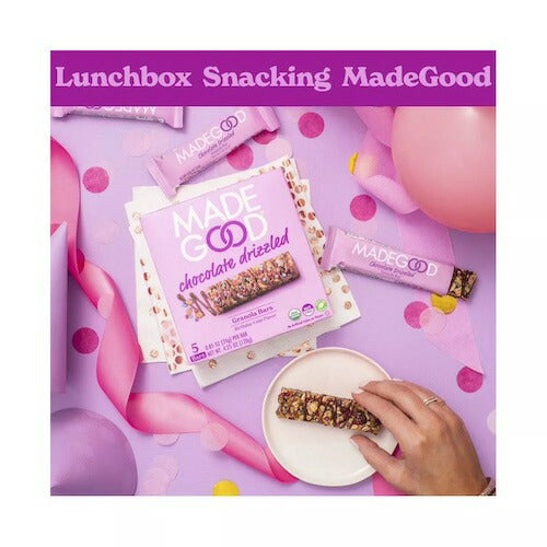 MadeGood グラノーラバー バースデーケーキ チョコレートドリズル 24g x 5個入り オーガニック ビー chocolate drizzled Granola Bars 3