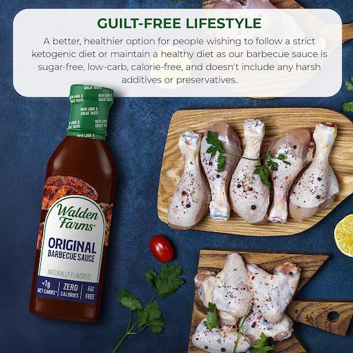 Walden Farms ゼロカロリー オリジナル BBQソース 12oz/340g バーベキュー ソース 無脂肪 コレステロールゼロ グルテンフリー ヴィー  BBQ Sauce 3