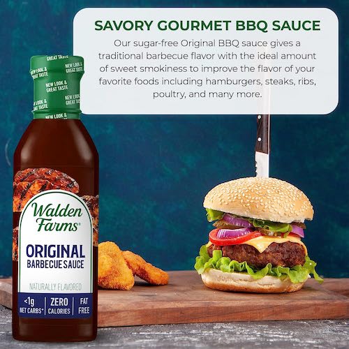 Walden Farms ゼロカロリー オリジナル BBQソース 12oz/340g バーベキュー ソース 無脂肪 コレステロールゼロ グルテンフリー ヴィー  BBQ Sauce 4