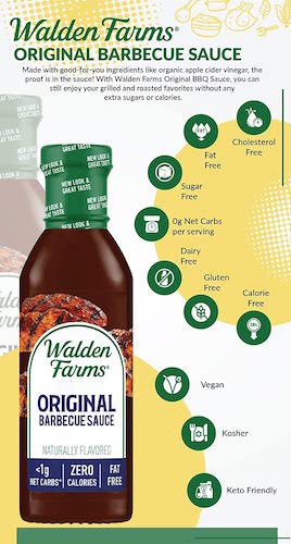 Walden Farms ゼロカロリー オリジナル BBQソース 12oz/340g バーベキュー ソース 無脂肪 コレステロールゼロ グルテンフリー ヴィー  BBQ Sauce 9