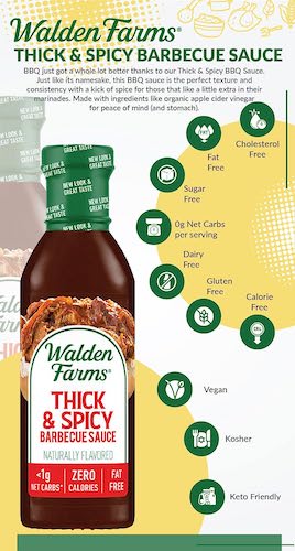 Walden Farms ゼロカロリー シック&スパイシー BBQソース 12oz/340g バーベキュー ソース 無脂肪 コレステロールゼロ グルテンフリー ヴィー  BBQ Sauce 9