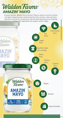 Walden Farms ゼロカロリー アメージングマヨ 12oz/340g マヨネーズ 無脂肪 コレステロールゼロ グルテンフリー ヴィー Amazin Mayo' 6