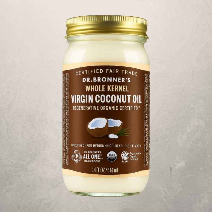 ドクターブロナー オーガニック バージンココナッツオイル ホールカーネル 414ml Dr. Bronner's Organic Virgin Coconut Oil 14oz 2