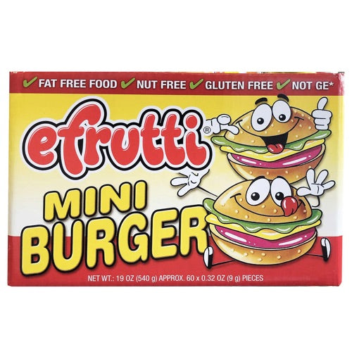 E.Frutti アメリカお菓子 グミ ミニハンバーガー 540g 約60個入り Gummi Mini Burger 60-count 1