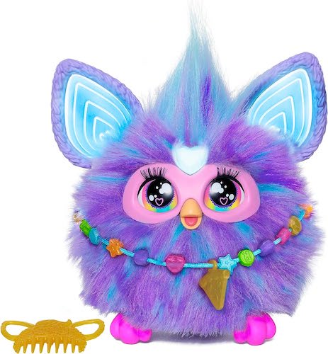 ファービー 2023 Furby Purple ファービー人形 パープル 光る 喋る 動く 歌う アメリカ ギフト ぬいぐるみ 小物付き 1