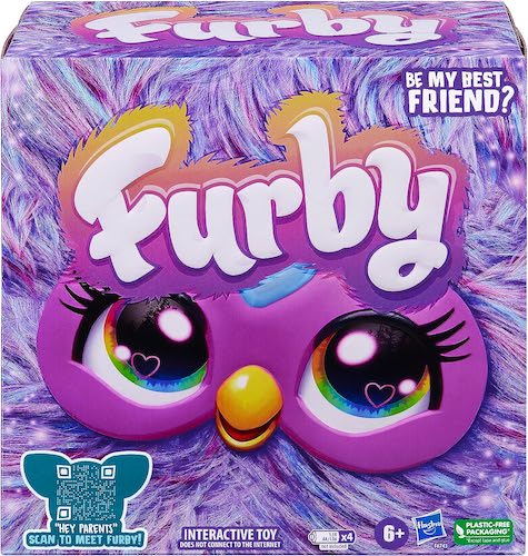 ファービー 2023 Furby Purple ファービー人形 パープル 光る 喋る 動く 歌う アメリカ ギフト ぬいぐるみ 小物付き 2