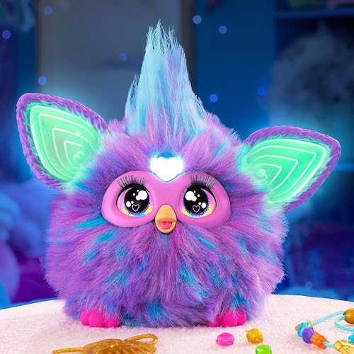 ファービー 2023 Furby Purple ファービー人形 パープル 光る 喋る 動く 歌う アメリカ ギフト ぬいぐるみ 小物付き 4