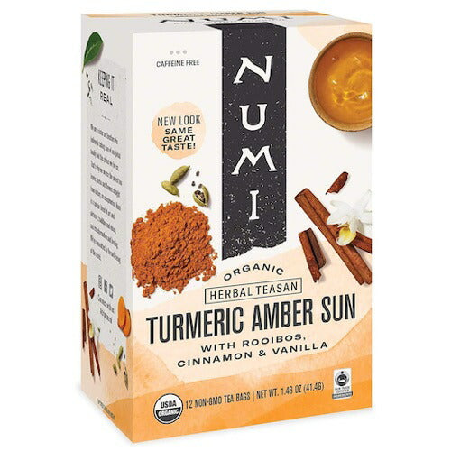 Numi ヌミ オーガニック ハーブティー [ターメリックアンバーサン] 12ティーバッグ入り Turmeric Amber Sun 1