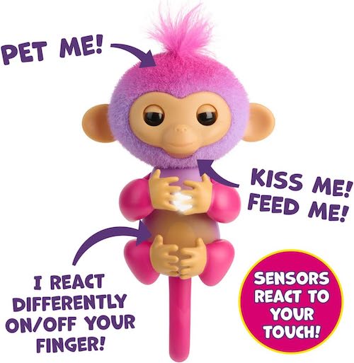 Fingerlings インタラクティブ 人形 ベビー モンキー Charli (Purple) 動く 話す 光る 反応 電子ペット Interactive Baby Monkey 2