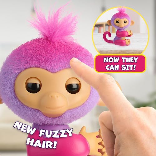 Fingerlings インタラクティブ 人形 ベビー モンキー Charli (Purple) 動く 話す 光る 反応 電子ペット Interactive Baby Monkey 3