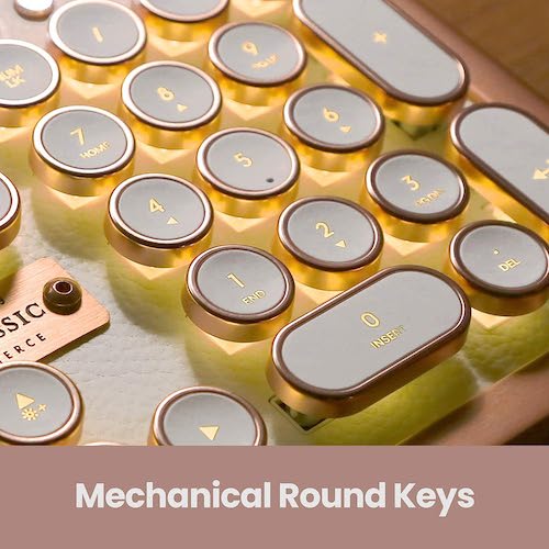 Azio アジーオ パソコン用 メカニカルキーボード レトロクラシックUSB（ポッシュ） パソコン・タブレット用 MK-RETRO-L-02-US 4