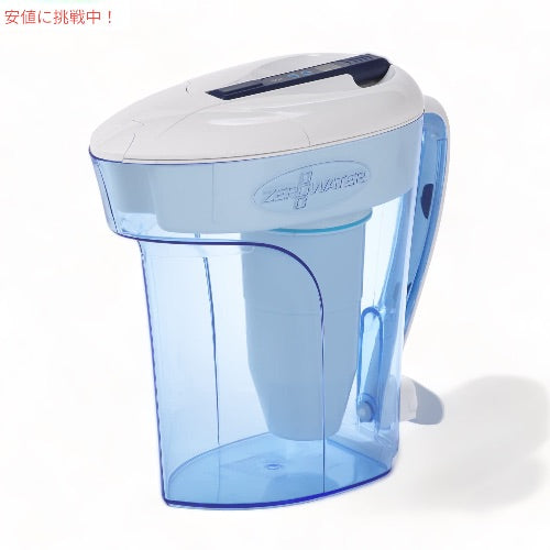 ZeroWater 12 Cup Pitcher with Free Water Quality Meter 141 水フィルターピッチャー 12カップ MAIN-50479 1
