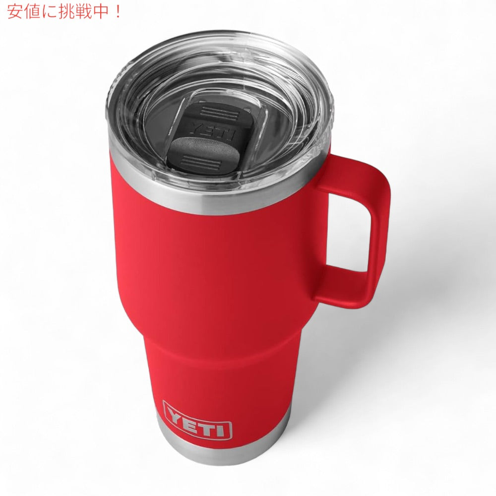 YETI イエティ ランブラー 30oz/887ml トラベルマグ ストロングホールド蓋 レスキューレッド Rambler 30oz Travel Mug With Stronghold Lid RESCUE RED 3