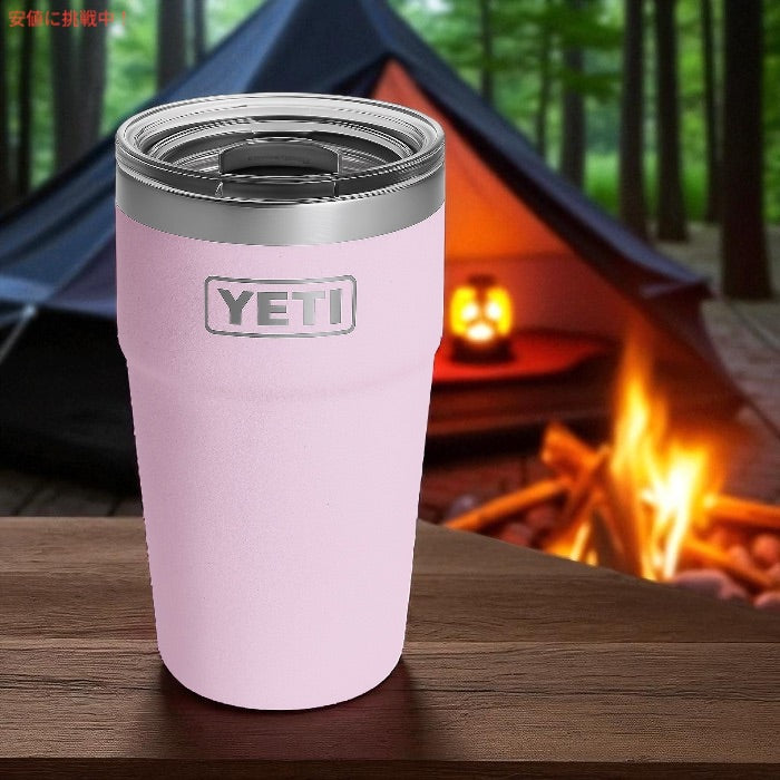 YETI イエティ ランブラー 20オンス (591ml ) スタッカブルカップ マグスライダー蓋 チェリーブロッサム Rambler 20oz Stackable Cup Cherry Blossom 4