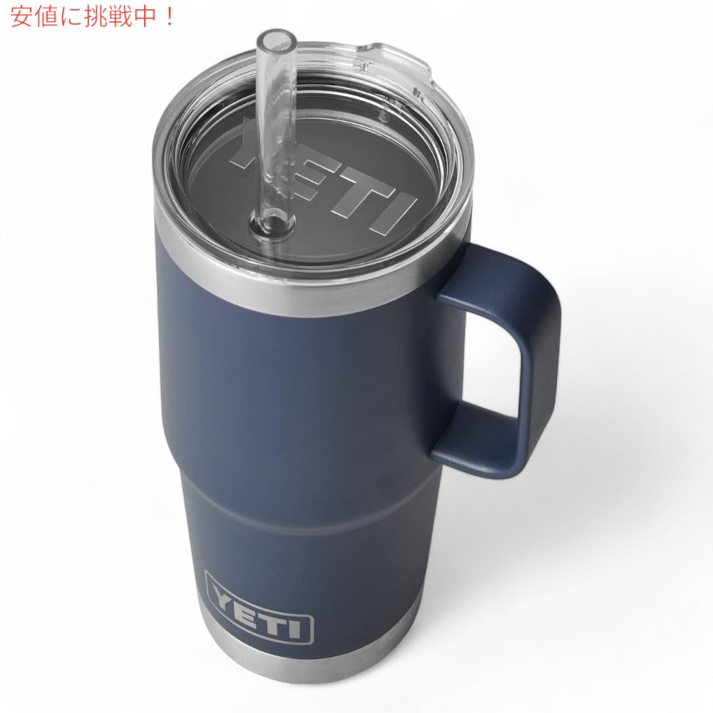 YETI  イエティ ランブラー 25オンス ストローマグ ストロー蓋 739ml ネイビー Rambler 25 oz Straw Mug With Straw Lid Navy 6