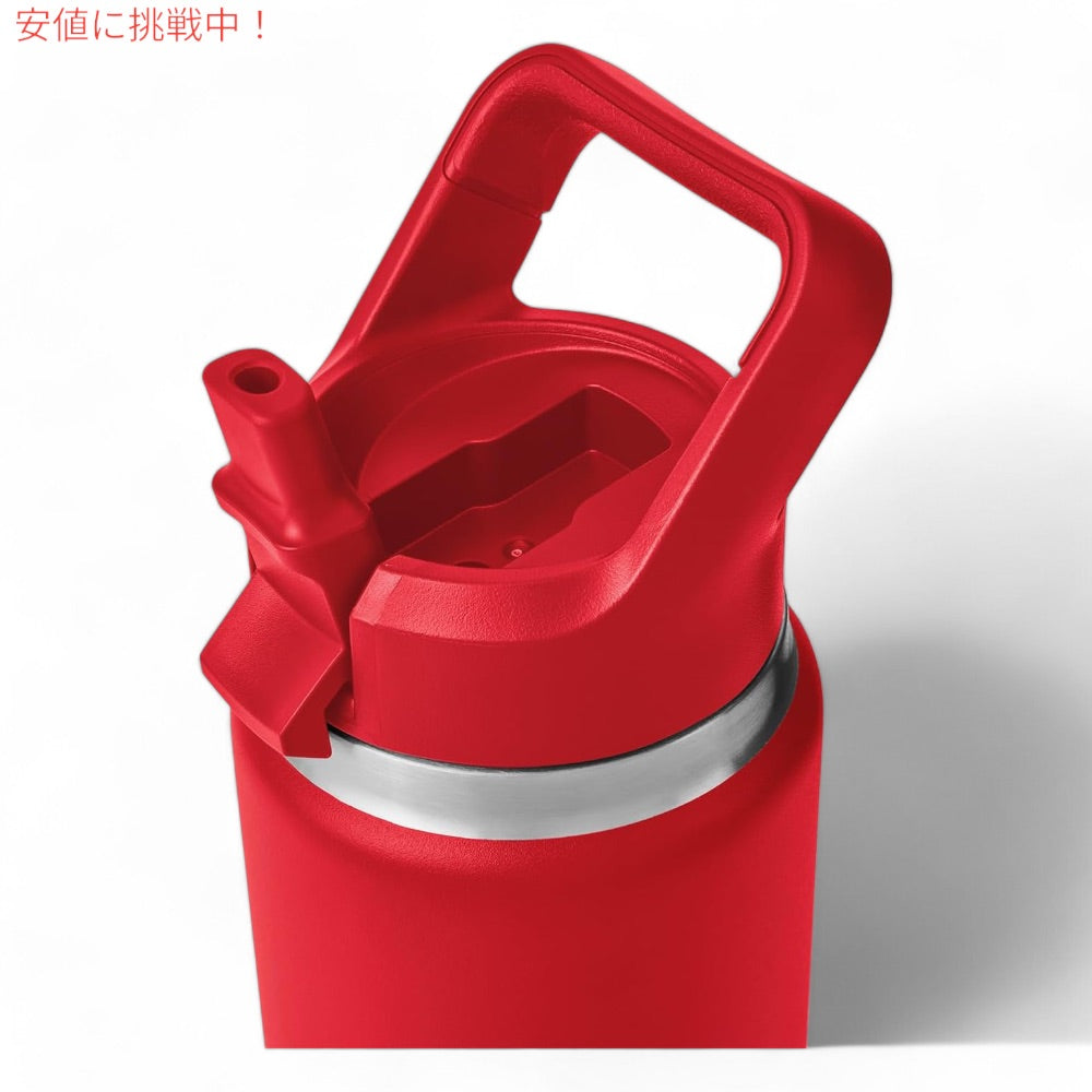 YETI イエティ ランブラー 26オンス (769ml) ウォーターボトル ストローキャップ レスキューレッド Rambler 26 oz WATER BOTTLE Rescue Red 8
