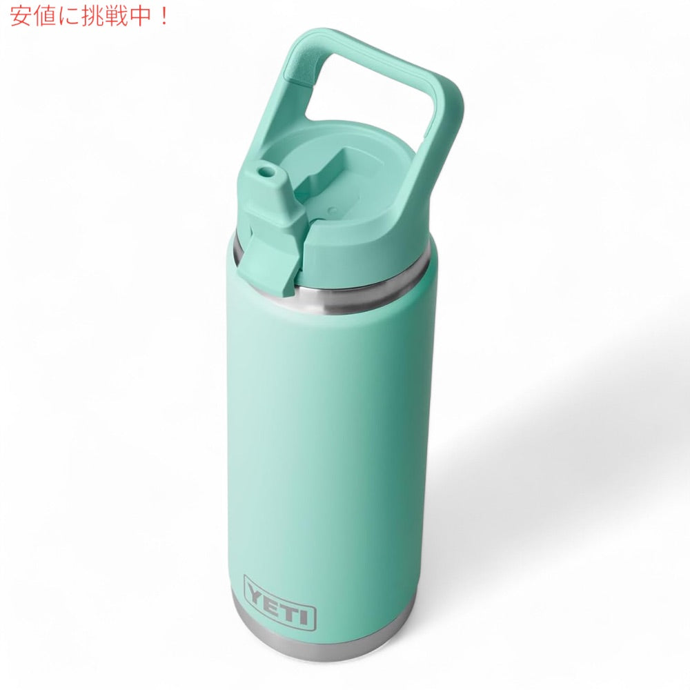 YETI イエティ ランブラー 26オンス (769ml) ウォーターボトル ストローキャップ シーフォーム Rambler 26 oz WATER BOTTLE Seafoam 7