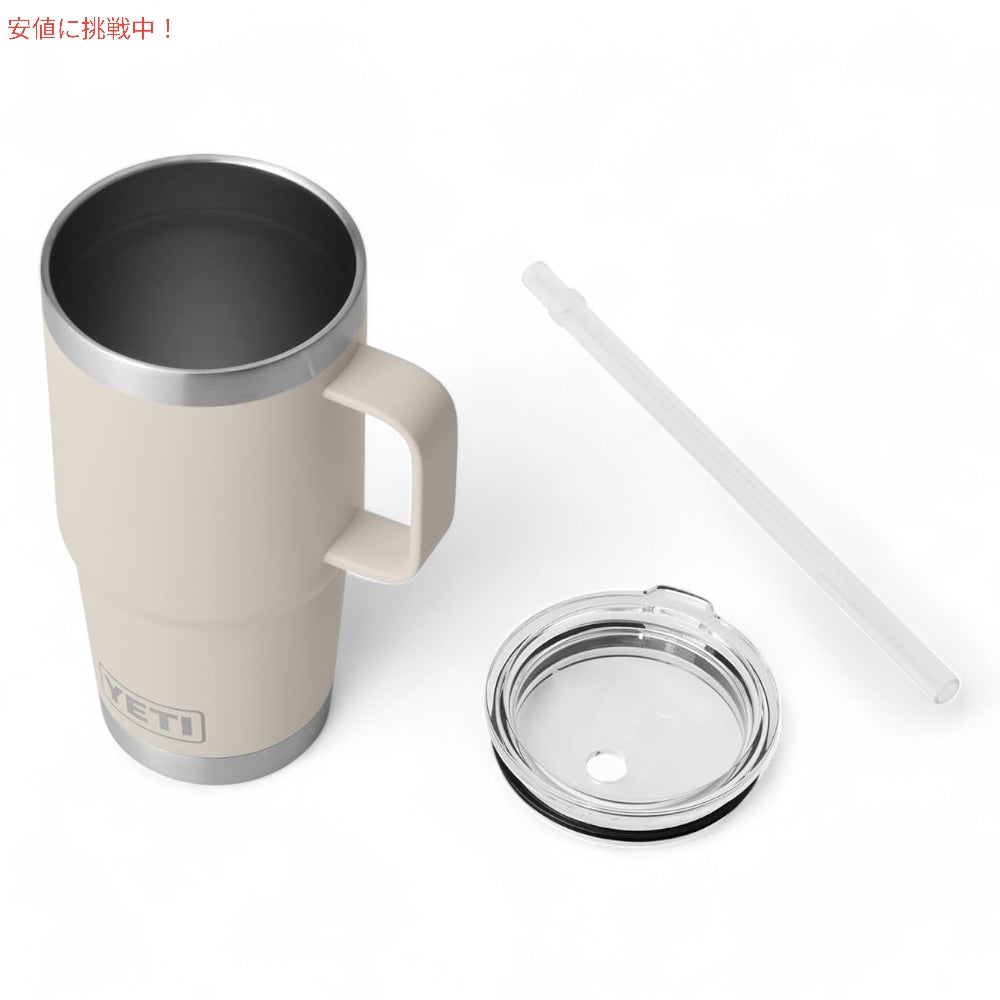YETI  イエティ ランブラー 25オンス ストローマグ ストロー蓋 739ml ケープトープ Rambler 25 oz Straw Mug With Straw Lid Cape Taupe 7
