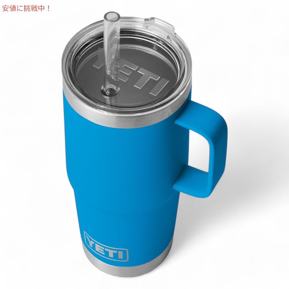 YETI  イエティ ランブラー 25オンス ストローマグ ストロー蓋 739ml ビッグウェーブブルー Rambler 25 oz Straw Mug With Straw Lid Big Wave Blue 6