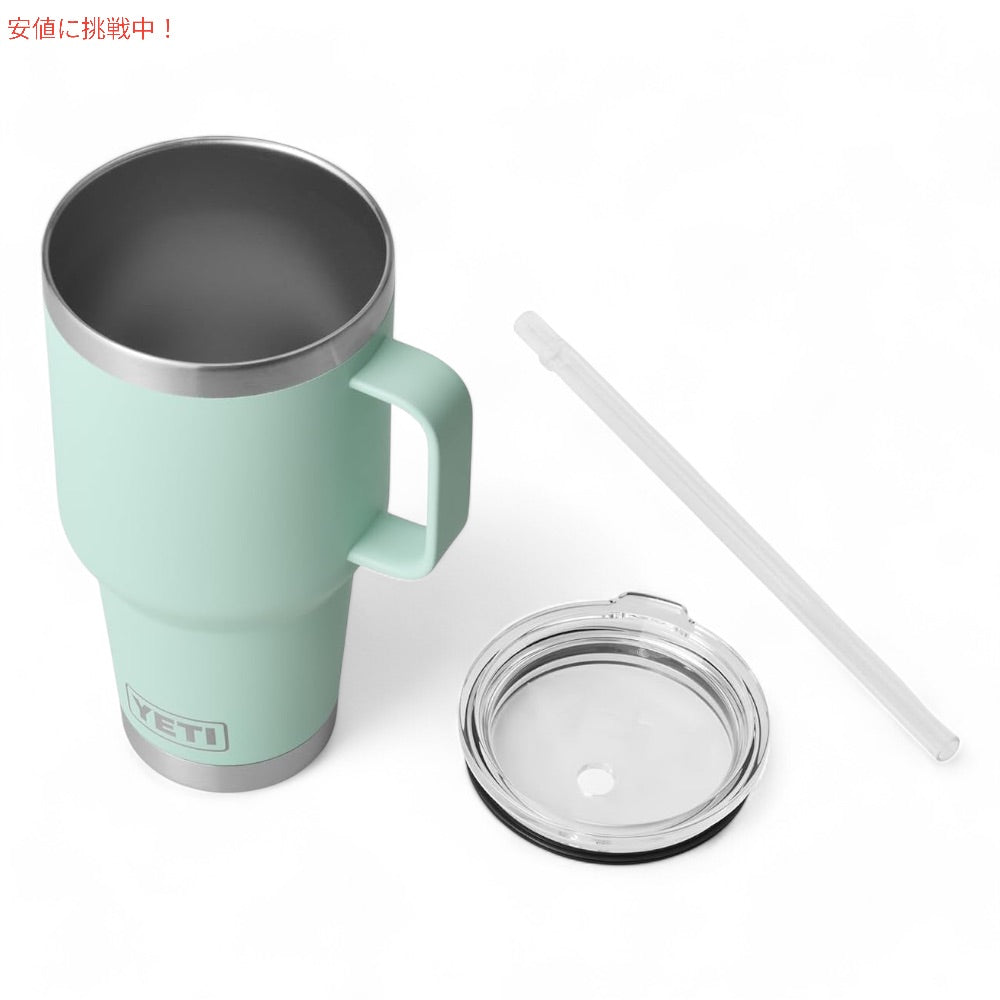 YETI ランブラー 35オンス ストローマグ ストロー蓋 1035ml シーフォーム YETI Rambler 35oz Straw Mug With Straw Lid Seafoam 7