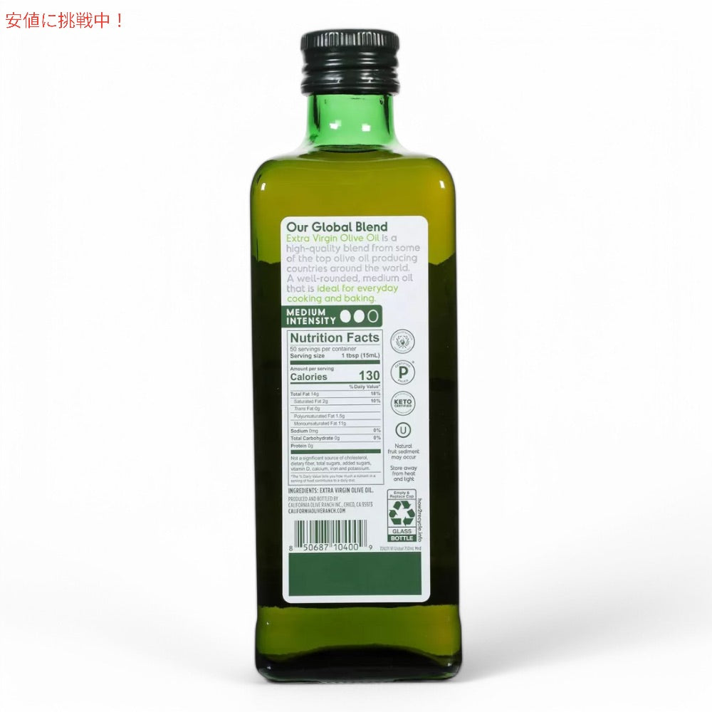 California Olive Ranch カリフォルニアオリーブランチ エキストラバージンオリーブオイル グローバルブレンド 750ml / 25.4oz  Extra Virgin Olive Oil 2