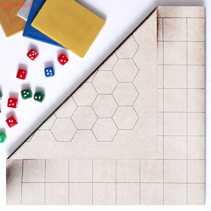 Chessex ロールプレイング用 プレイマット リバーシブル 正方形/六角形 RPGとミニチュアフィギュアゲーム用 26インチ x 23 1/2インチ Role Playing Play Mat 2