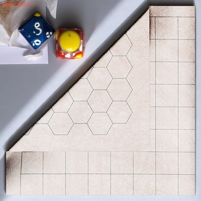 Chessex ロールプレイング用 プレイマット リバーシブル 正方形/六角形 RPGとミニチュアフィギュアゲーム用 26インチ x 23 1/2インチ Role Playing Play Mat 3