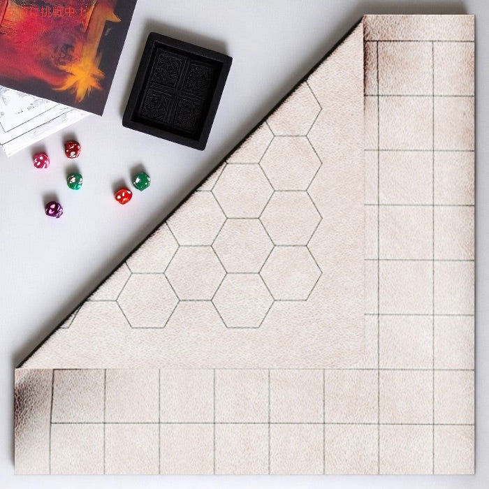 Chessex ロールプレイング用 プレイマット リバーシブル 正方形/六角形 RPGとミニチュアフィギュアゲーム用 26インチ x 23 1/2インチ Role Playing Play Mat 4