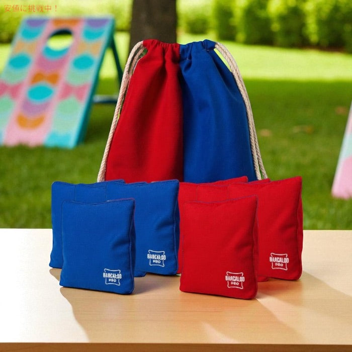 Barcaloo プロフェッショナル コーンホールバッグ 8個セット [Red & Blue] 公式サイズ 全天候型 両面仕様 2