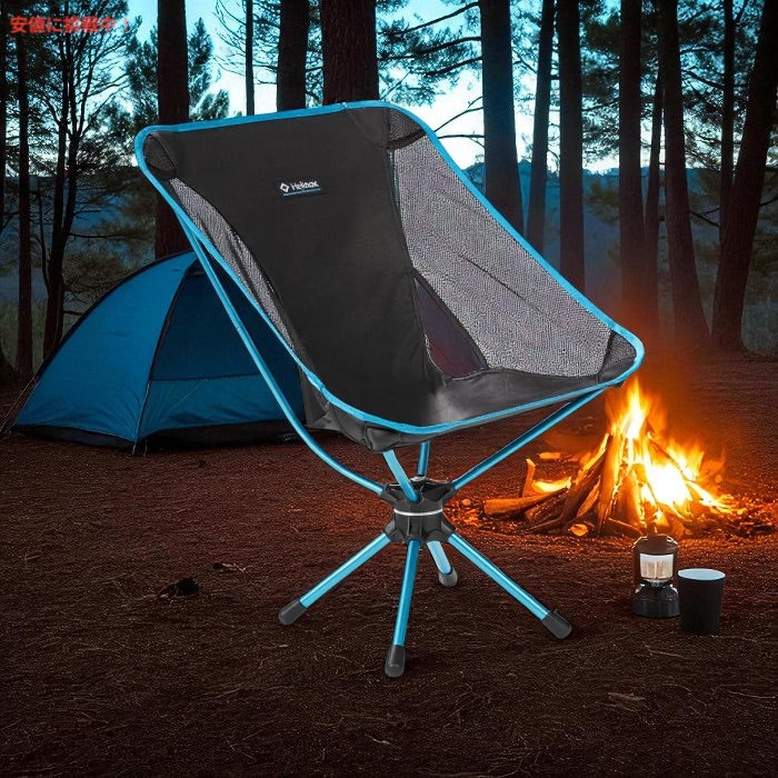 Helinox ヘリノックス  スウィベルチェア コンパクト 軽量 折りたたみ式 キャンプチェア ブラック 360°回転 Swivel Chair, Black 3