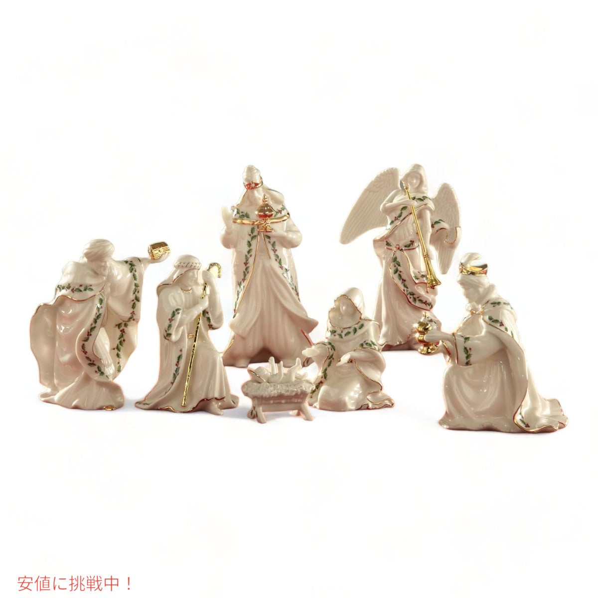 レノックス Lenox ホリデー 聖誕セット 7体  Holiday Mini Nativity Set Floral Mini Nativity 806053 5