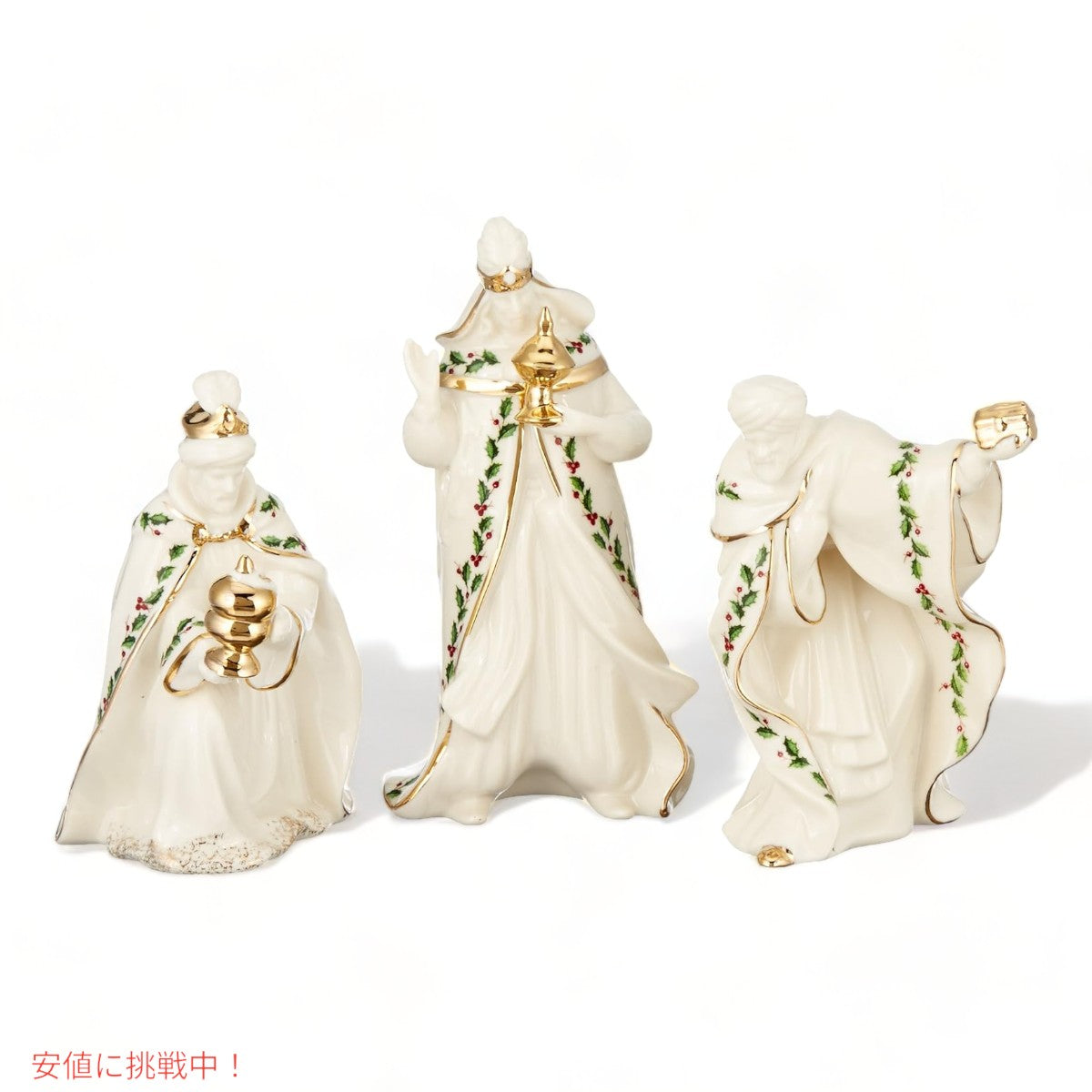 レノックス Lenox ホリデー 聖誕セット 7体  Holiday Mini Nativity Set Floral Mini Nativity 806053 6