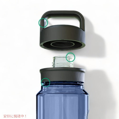 YETI Yonder 1L/34オンス ウォーターボトル Yonderチャグキャップ付き ネイビー 2