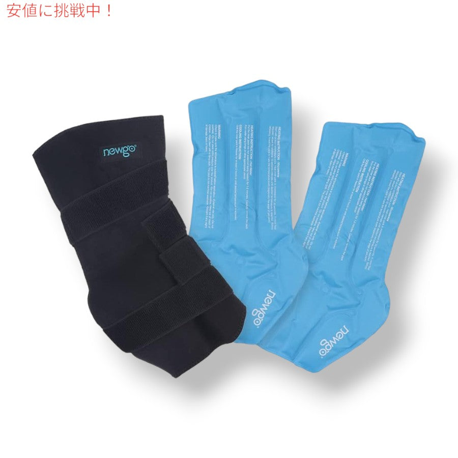 NEWGO 馬用 アイスパック 冷却パック ブーツラップ1個 & 冷却ジェル2個セット 繰り返して使える 馬 レッグラップ 負傷 冷却 膝 アイスブーツ 6