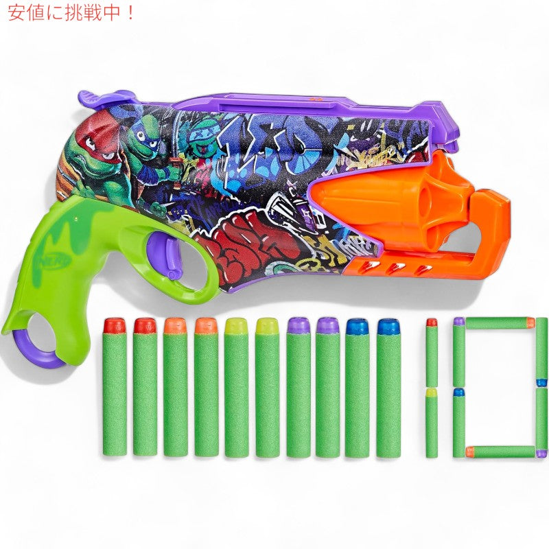 NERF ティーンエイジ ミュータント ニンジャ タートルズ ブラスター エリートダーツ10本付き Teenage Mutant Ninja Turtles Foam Blaster 6
