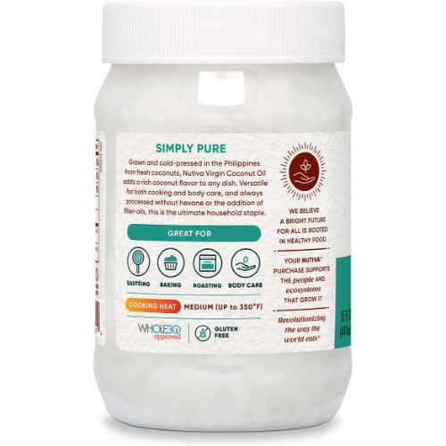 ヌティバ(Nutiva) オーガニック エキストラバージン ココナッツオイル 444ml 3