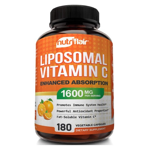 NutriFlair Liposomal Vitamin C 1600mg, 180 Capsules / ニュートリフレア リポソーム ビタミンC 1600mg 180カプセル 90日分 3