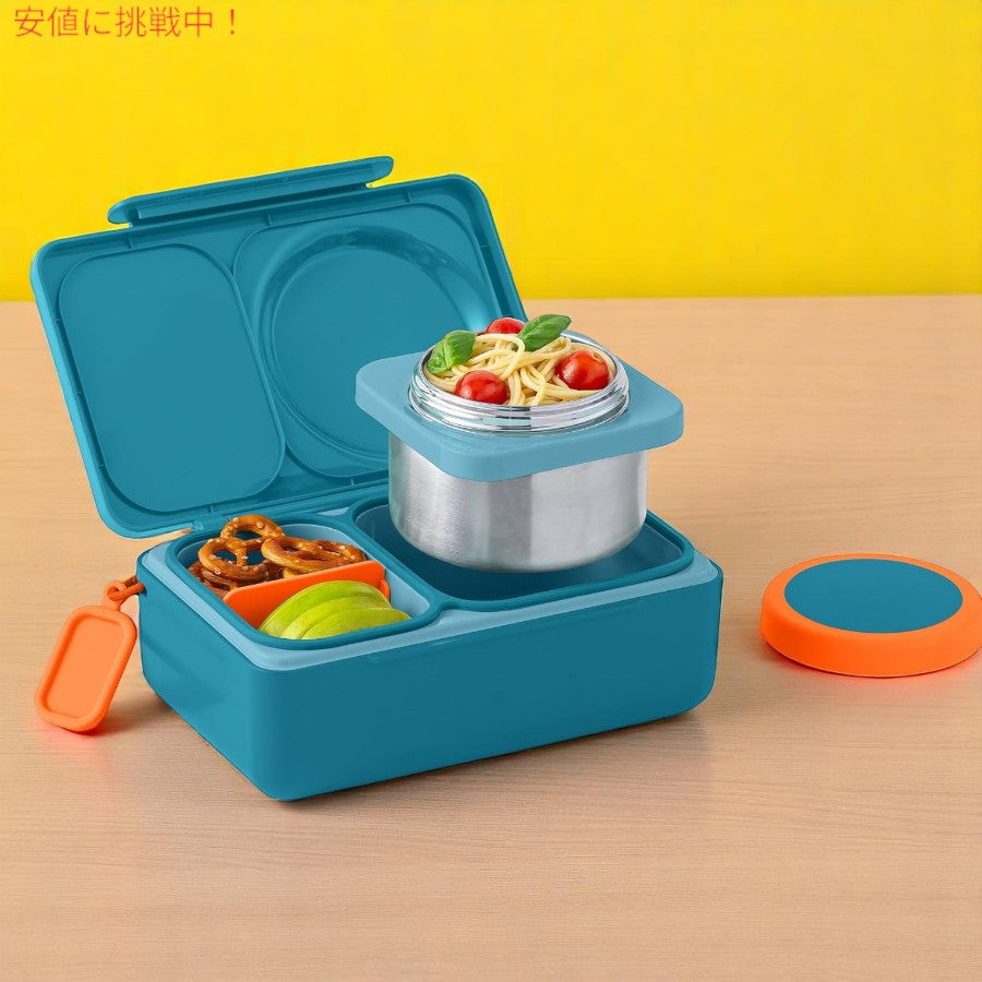 Omie オミー オミーボックス アップ 子ども用 弁当箱 断熱ランチボックス 保冷剤付き 2コンパートメント OmieBox UP Bento box for kids [Teal Green] 2