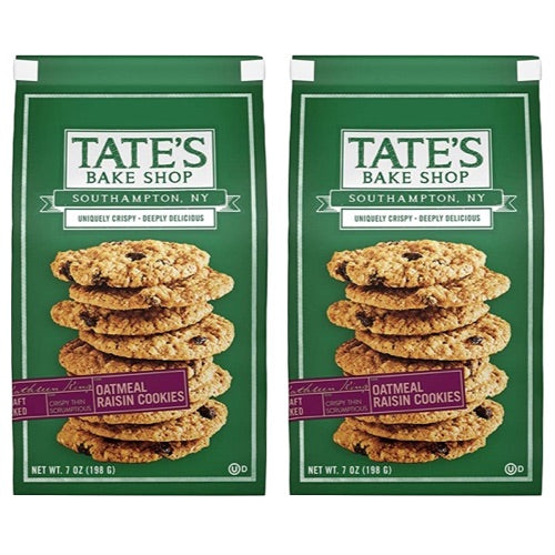 【2個セット】Tate's Bake Shop Oatmeal Raisin Cookies - 7oz / テイツ・ベイクショップ オートミールレーズン クッキー 198g 1
